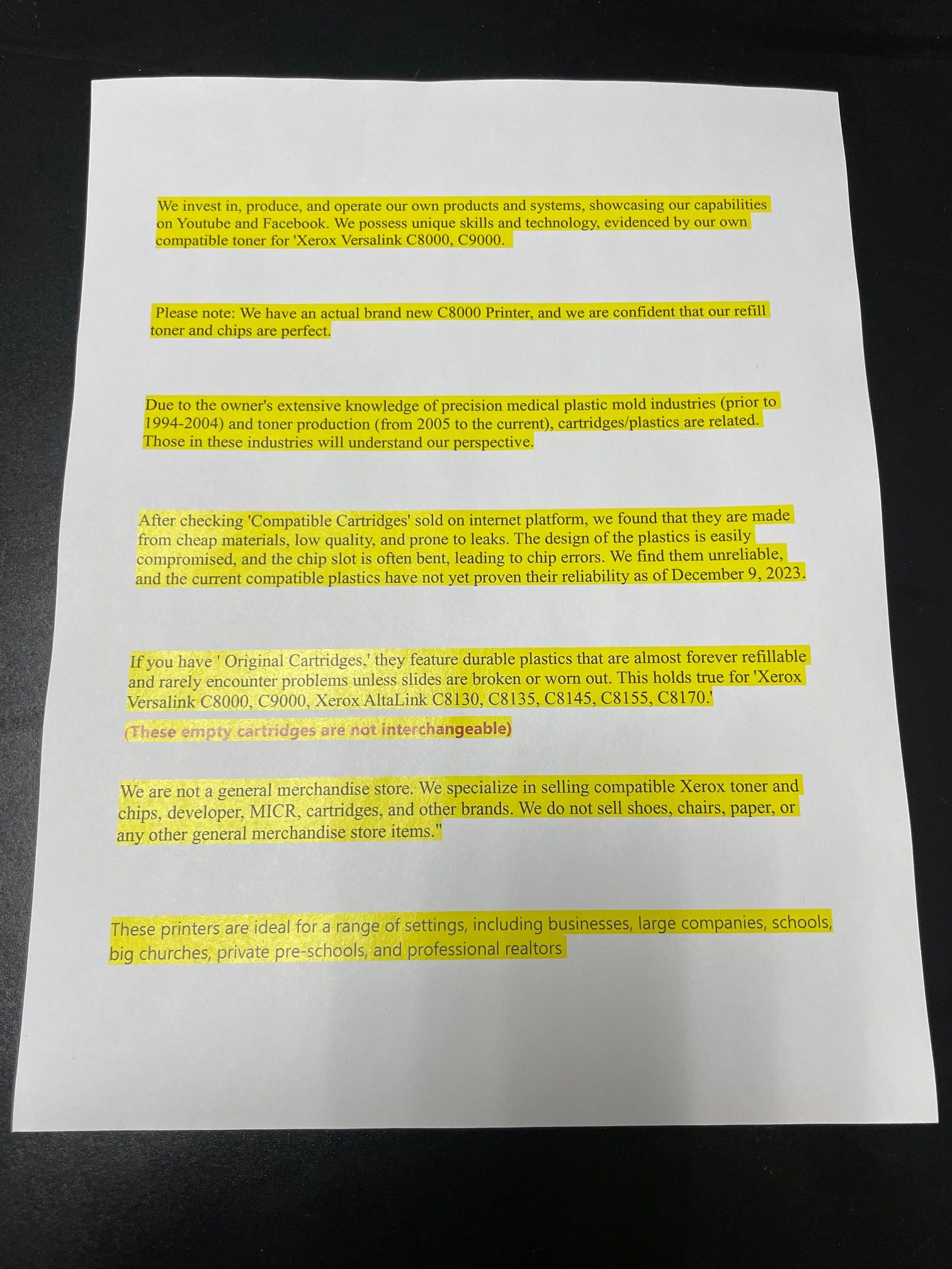 Standard Capacity Toner Chip for Xerox VersaLink C8000 Color Printer (works any countries) - Image 4