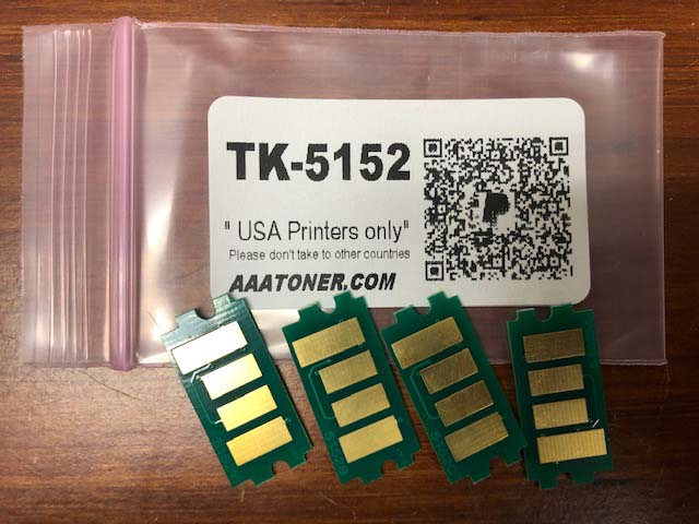 4 x Toner Chips for Kyocera M6035cidn, M6535cidn, P6035cdn (TK-5152)