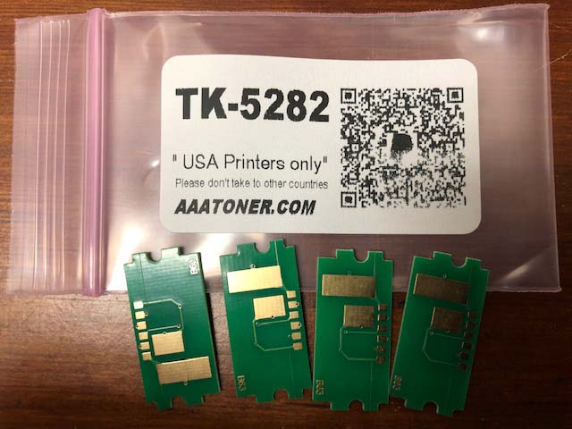 4 x Toner Chips for Kyocera M6235cidn, M6635cidn, P6235cdn (TK-5282)