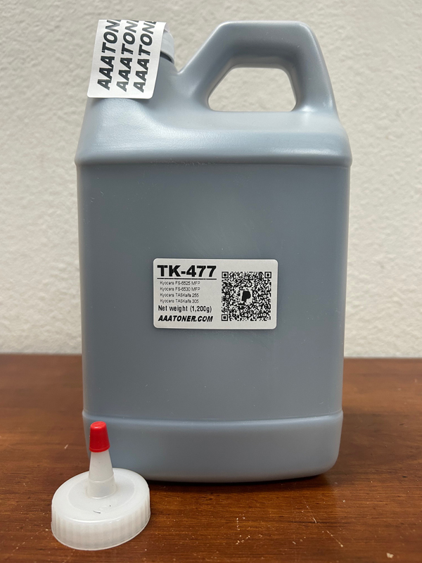 Bulk (1,200g) Toner Refill for Kyocera (TK-477) FS-6025, FS-6030, FS-6525, FS-6530, TASKalfa 255, TASKalfa 305