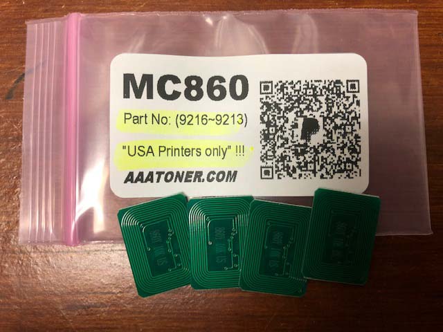 Toner Chip for Oki Okidata MC860, MC860 MFP (USA, Mexico, Latin)