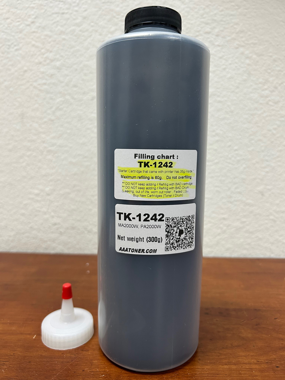 (300g) Toner Refill for TK-1242, TK1242 for Kyocera MA2000W, PA2000W