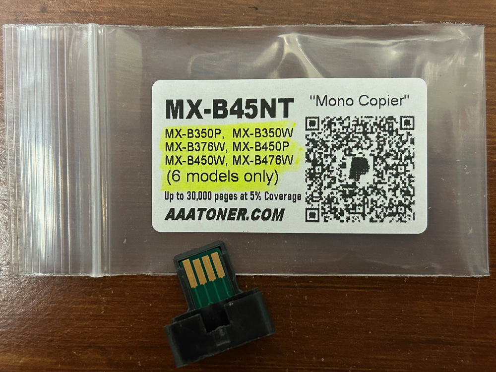 Toner Chip, Toner Refill for for Sharp MX-B350P, MX-B350W, MX-B376W, MX-B450P, MX-B450W, MX-B476W (MX-B35NT, MX-B45NT) (6 models)