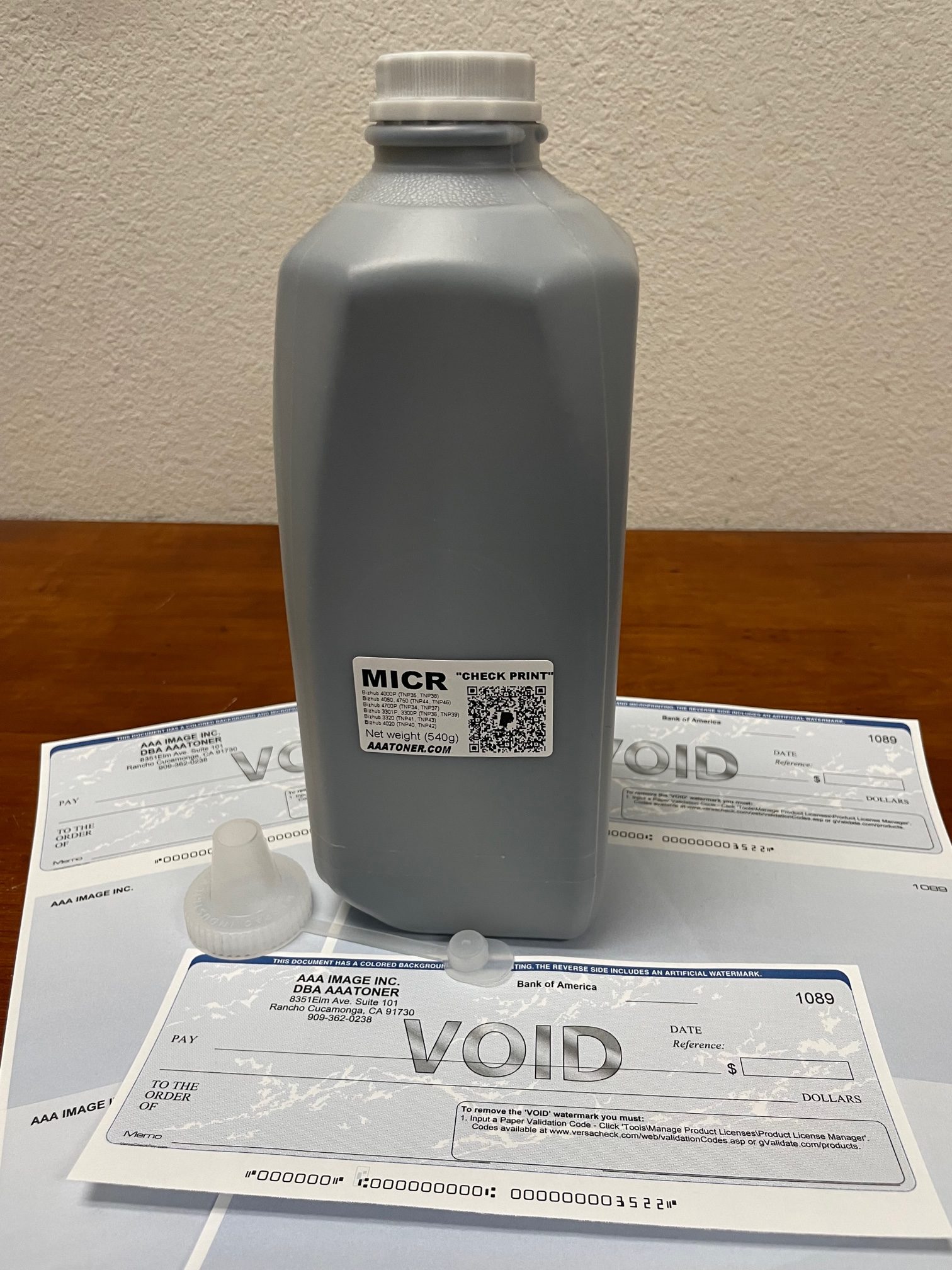 MICR Check Toner Refill for Konica Minolta Bizhub 4000P, 4050, 4750, 3301P, 3300P, 3320, 4020, 3602P, 3622, 4700P, 4052, 4752, 4702P, 4402P, 4422 - REFILL ONLY