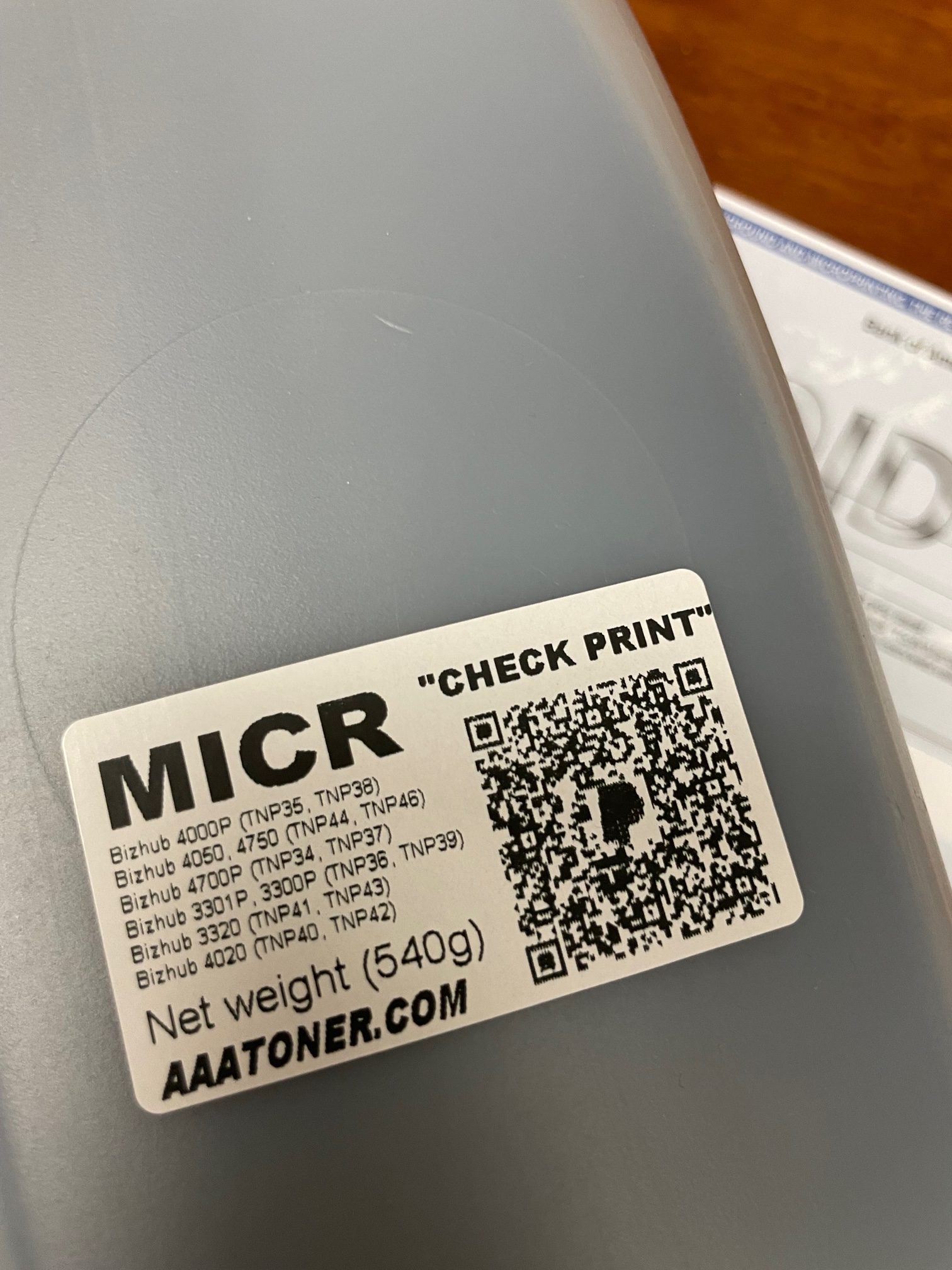 MICR Check Toner Refill for Konica Minolta Bizhub 4000P, 4050, 4750, 3301P, 3300P, 3320, 4020, 3602P, 3622, 4700P, 4052, 4752, 4702P, 4402P, 4422 - REFILL ONLY - Image 2