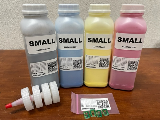 (Small) Toner Refill for Ricoh MP C2003, MP C2503, MP C3003, MP C3503, MP C4503, MP C5503, MP C2004, MP C2504, MP C3004, MP C3504, MP C4504, MP C5504, MP C6003, MP C6004