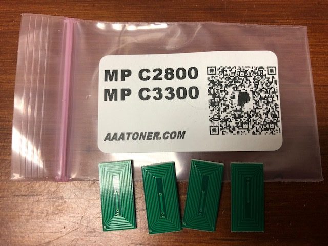 4 x Toner Chips for use in Ricoh MP C2800, MP C3300