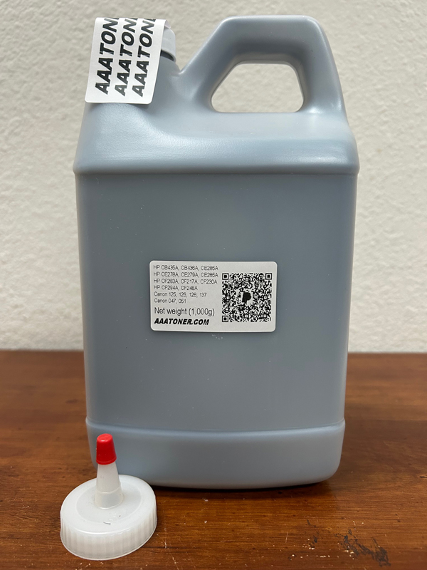 (1kg/1,000g) BULK Toner Refill for HP CB435A, CB436A, CE285A, CE278A, CF279A, CE285A, CF283A, CF217A, CF230A, CF294A, CF248A, Canon 125, 126, 128, 137, 047, 051