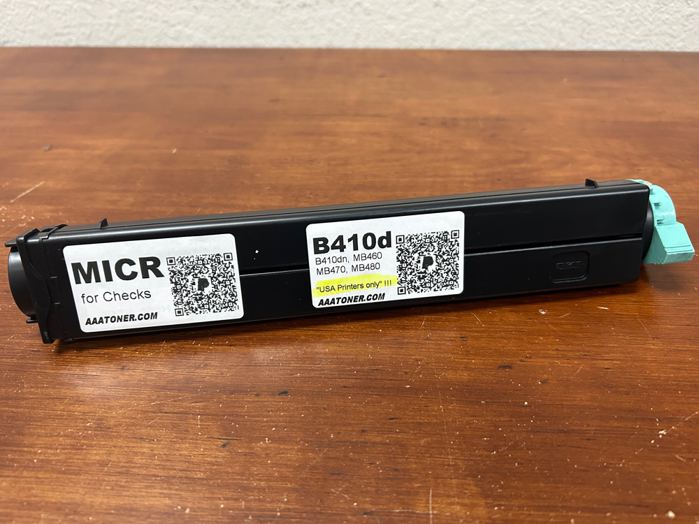 MICR (43979101) Remanufactured Toner Cartridge for OKI B410, B420, B430, B440, MB460, MB470, MB480 (3.5k) Check Printing