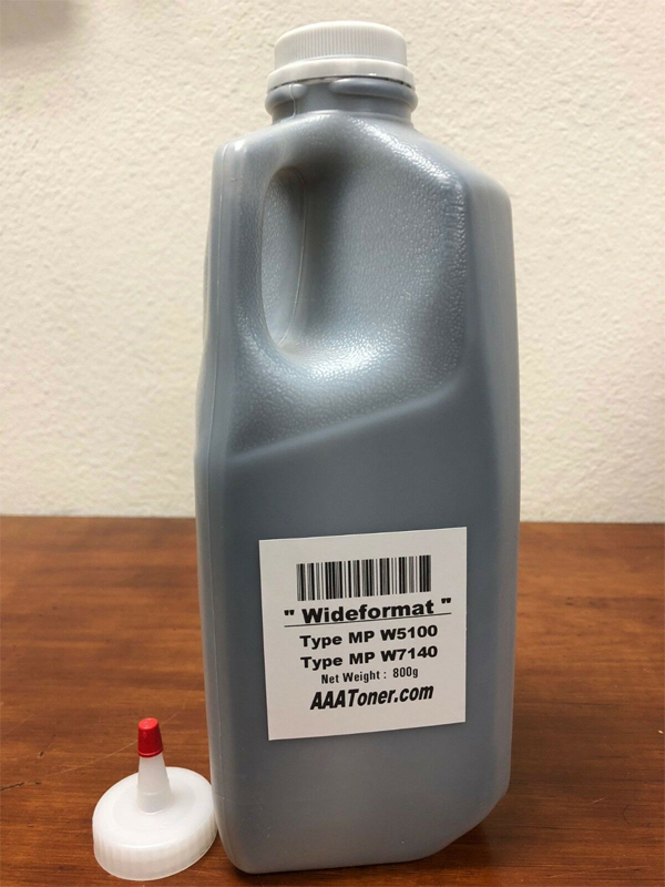 (800g) Refill Toner for Ricoh Aficio 888029 (Type 1160W, 821021) 240W, 480W, Type MP W5100, W7140 Wide Format Printer - Image 2