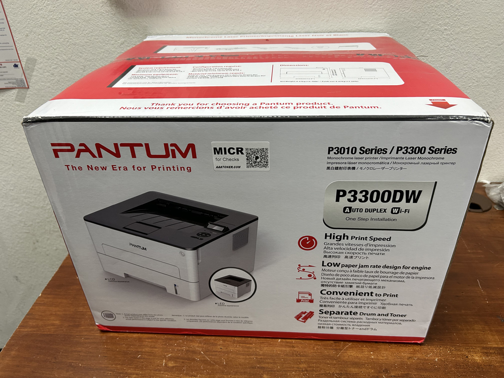 MICR Check Pantum P3300DW Printer TL-410, TL-410X, TL-410H Toner Cartridge included. READY TO USE !! - Image 8