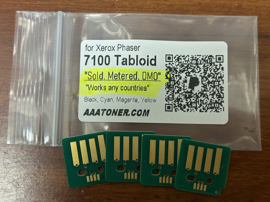 Toner Chip for Xerox Phaser 7100, 7100N, 7100DN Tabloid (USA, W. Europe)