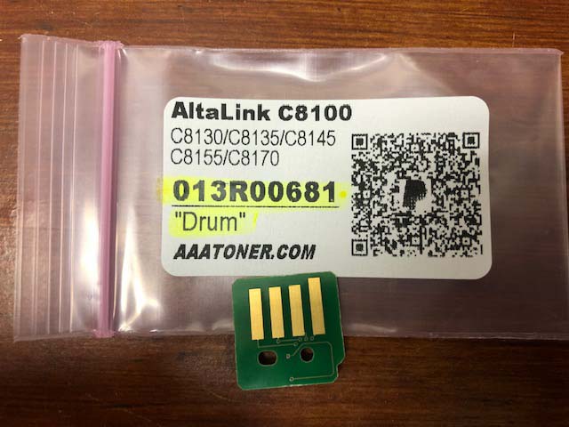 Drum Chip (013R00681) for Xerox AltaLink C8100, C8200, C8130, C8135, C8145, C8155, C8170, C8230, C8235, C8245, C8255, C8270