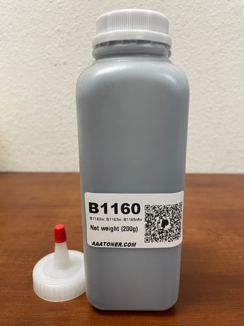 (200g) Toner Refill for Dell B116X, B1160, B1160w, B1163w MFP, B1165nfw MFP (REFILL ONLY)