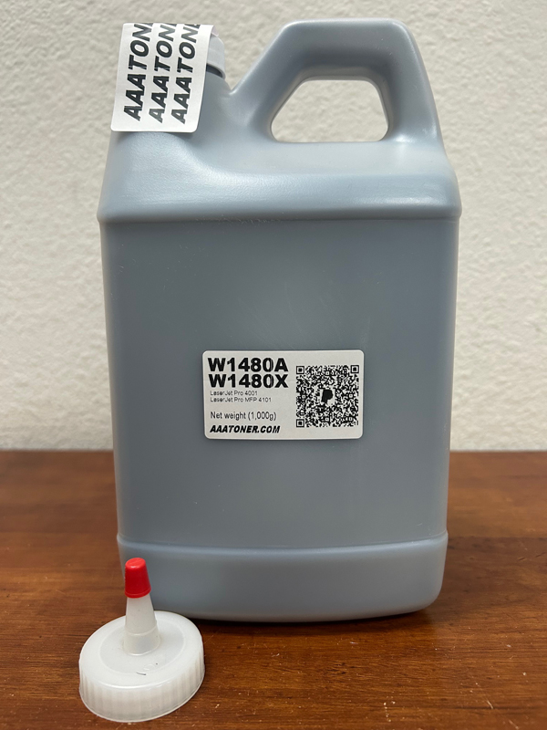 (1,000g) Bulk Refill Toner for HP W1480A, W1480X (148A, 148X) , LaserJet Pro 4001, 4001dn, 4001dne, 4101, 4101fdn, 4101fdne, 4101fdw, 4101fdwe