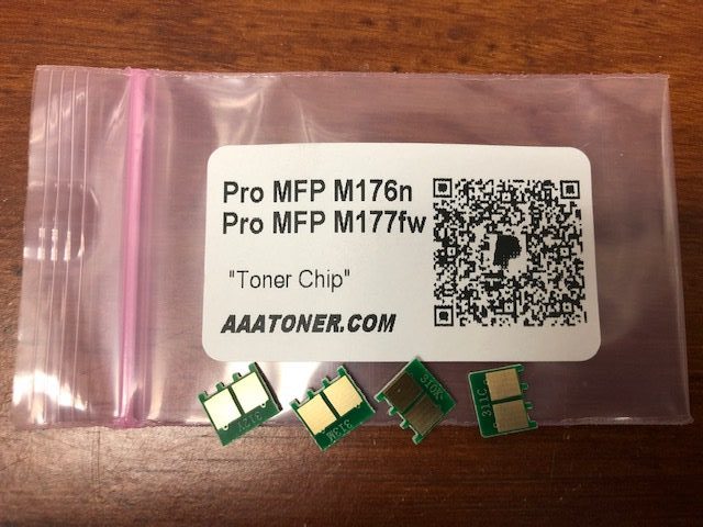 4 Toner Chips for HP Color LaserJet Pro M176, M176n, M177fw