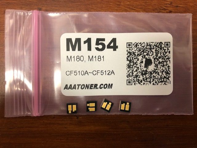 Toner Chips for HP Color LaserJet Pro M154a, M154nw, M180, M180nw, M181fw
