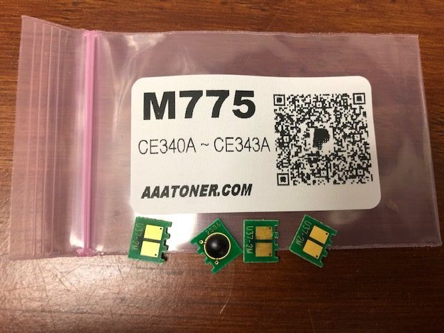 Toner Chips for HP HP CE340A, CE341A, CE342A, CE343A, Enterprise MFP M775 (651A)
