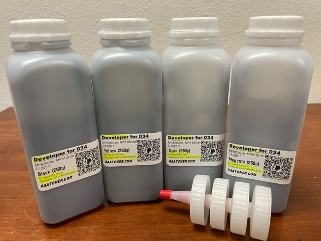 Developer Refill for Canon imageCLASS MF820Cdn, MF810Cdn, C1225 if Printer, 034 (Repair Printer, Drum Repair, Fix)