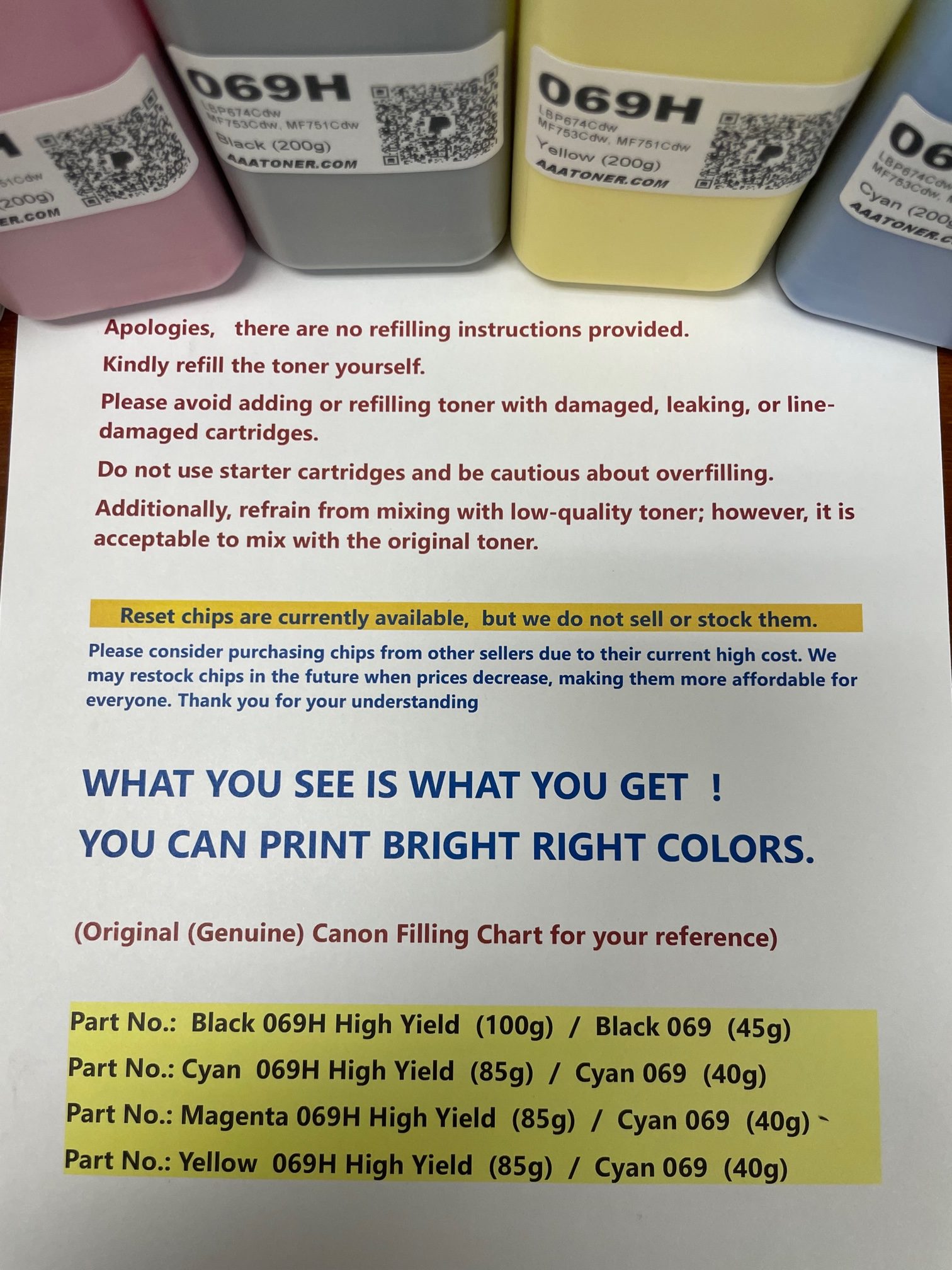 Toner Refill for Canon imageCLASS LBP674Cdw, MF753Cdw, MF751Cdw (069, 069H) - Image 2