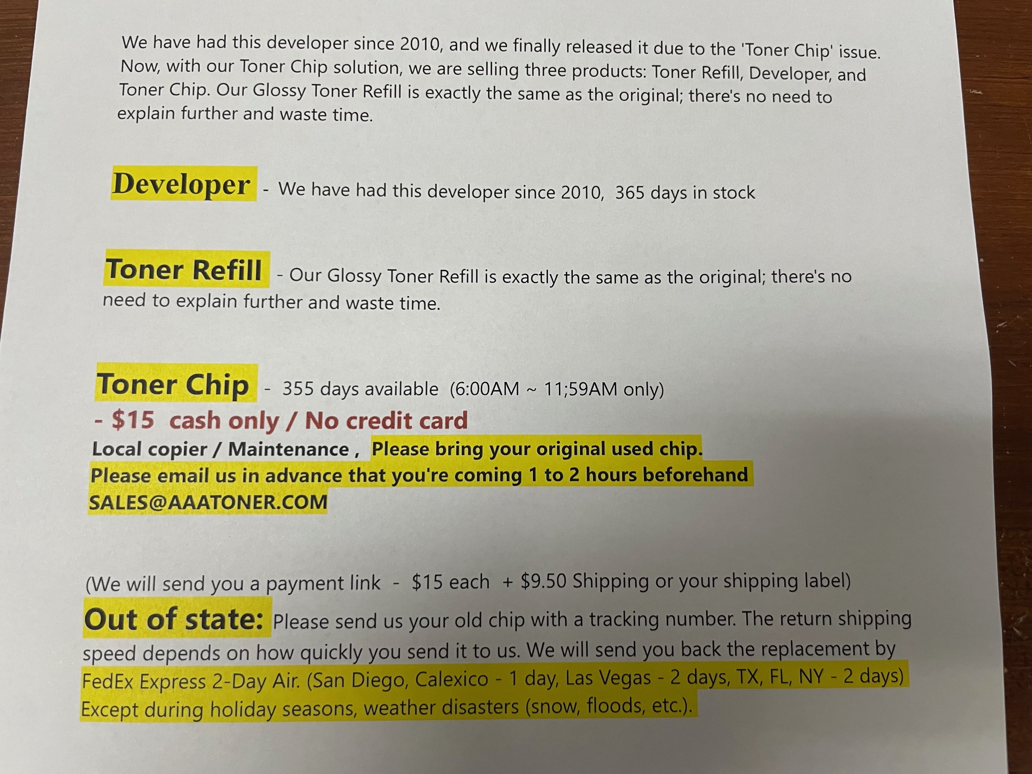 Toner Reset Chips for OKI ES9465, OKI ES9475 multifunction printer (" Required your old chip ") - Image 4