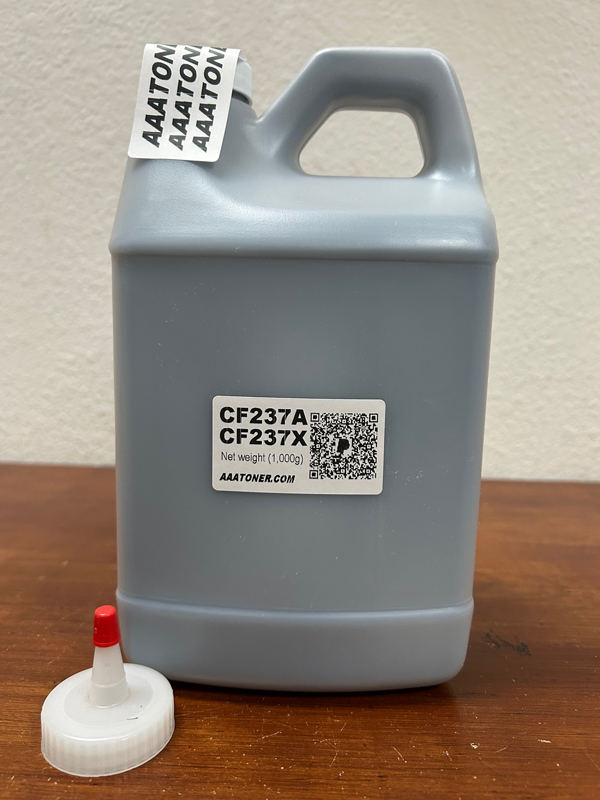 (1,000g) Bulk Refill Toner for HP CF237A, CF237X (37A, 37X), LaserJet Enterprise M607, M608, M609, M631, M632, M633