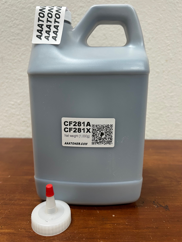 (1,000g) BULK Toner Refill for HP CF281A, CF281X (81A, 81X), Canon 039, Canon 039H