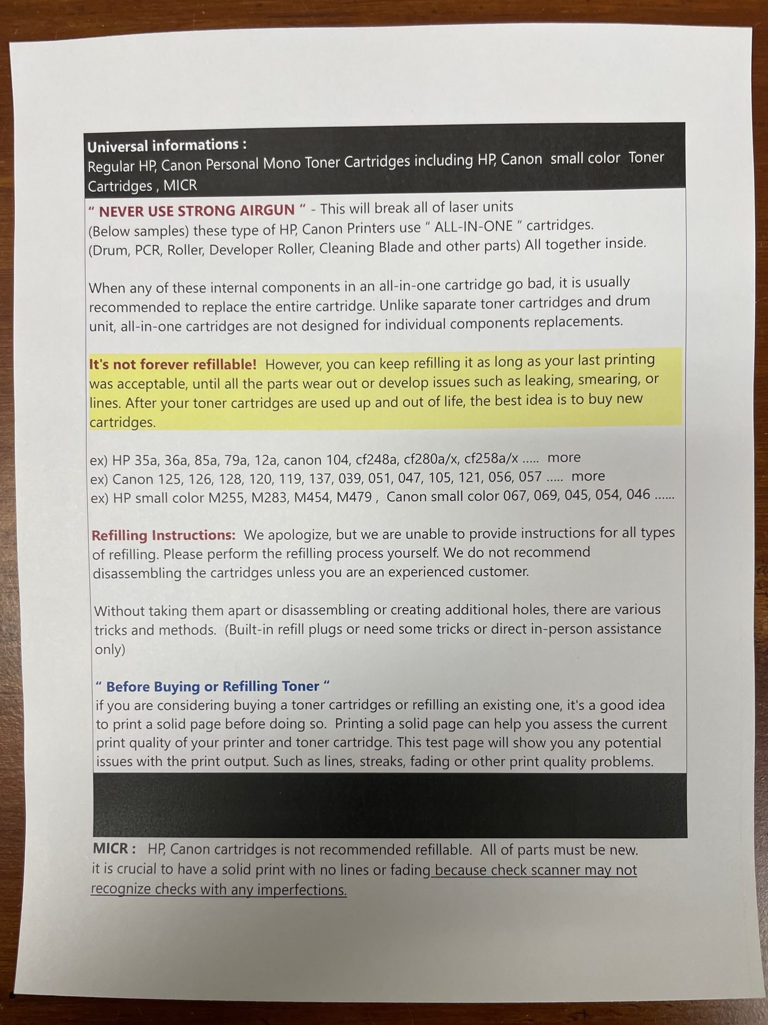 (1,000g) Bulk Refill Toner for HP Q6511A, Q6511X (11A, 11X), Laserjet 2410, 2420, 2430 - Image 2