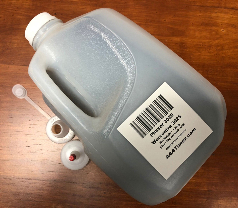 (1,000g/1kg) Bulk Toner Refill for Xerox Phaser 3020, WorkCentre 3025