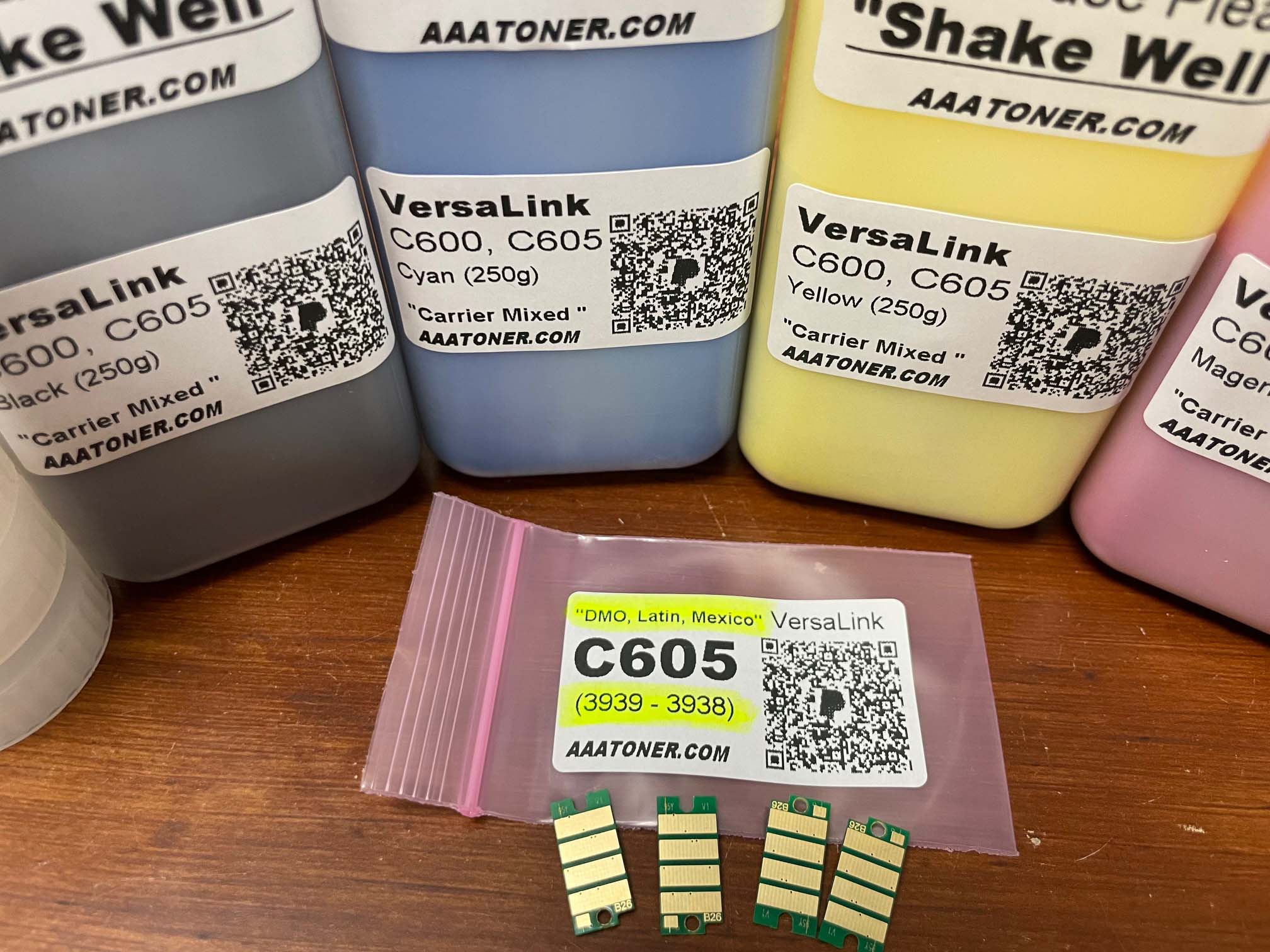 (250g x 4) EXTRA High Capacity Toner Refill for Xerox VersaLink C605 + 4 Chips (DMO, MEXICO, LATIN, RUSSIA) - Image 2