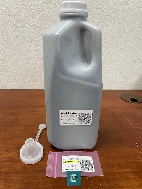 (650g) Toner Refill for Xerox WorkCentre 5222, 5225, 5230 + Chip - Image 2