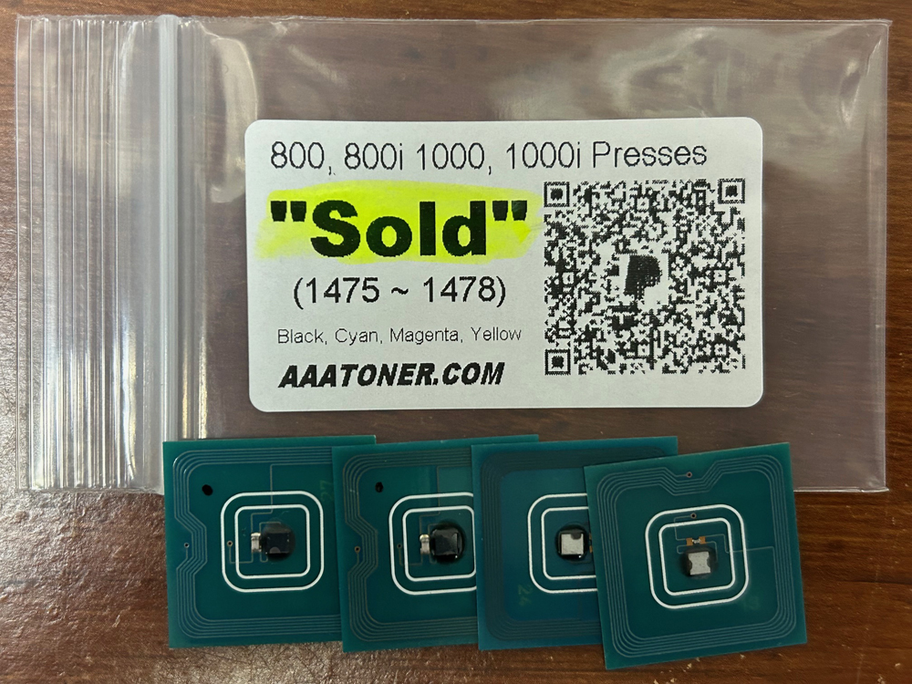 Toner Chip for Xerox Color 800, 1000, 800i, 1000i Presses (Sold, USA)