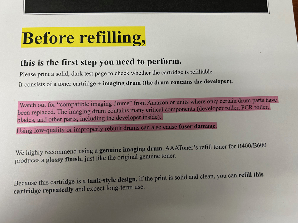 FOREVER refillable Toner Refill for Xerox WorkCentre 3655, 3655i, 3655iX, 3655iXM, 3655X, 3655XM - Image 6