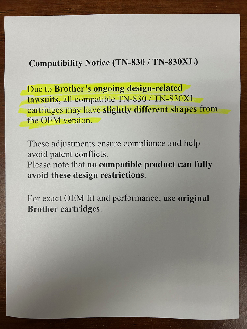 Compatible Brother TN-830XL, TN830XL, TN-830, TN830 Toner Cartridge - Image 4