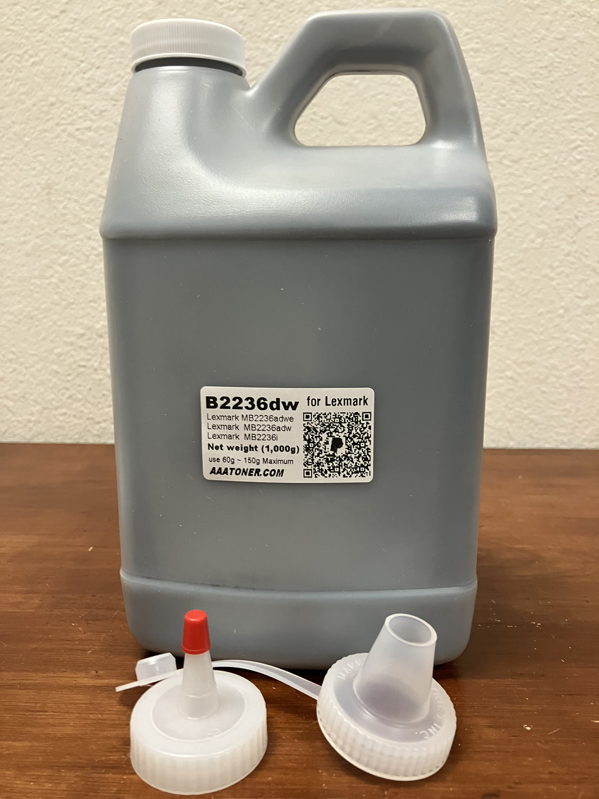 (1,000g) BULK Toner Refill for Lexmark B2236dw, MB2236adw, MB2236adwe, MB2236i