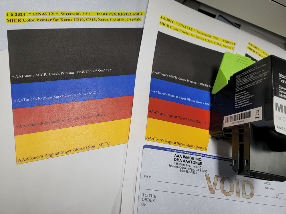 MICR Color (Check Print) for use in Xerox C310, C315 color printers Remanufactured Toner Cartridge (Ready to use) - Image 4