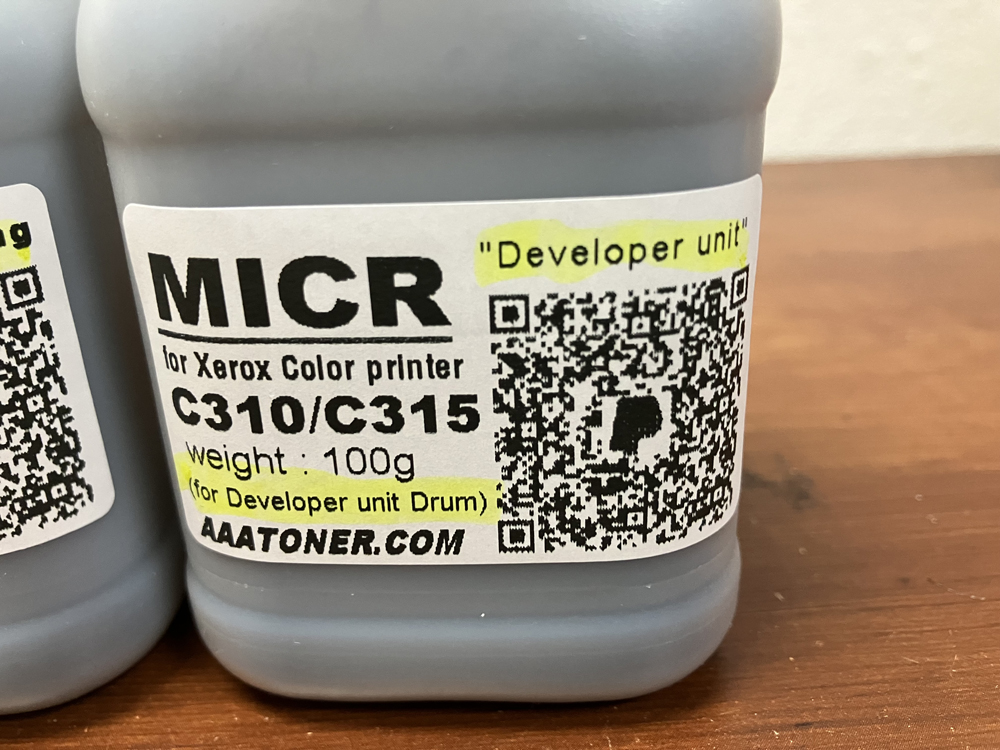 MICR Color (Set up) for Xerox C310, C315 Color Toner Refill (80g) + Special Developer Drum Refill MICR (100g) - Image 6