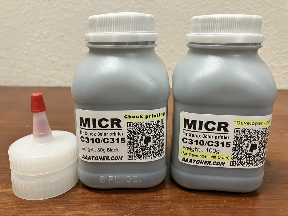 MICR Color (Set up) for Xerox C310, C315 Color Toner Refill (80g) + Special Developer Drum Refill MICR (100g)