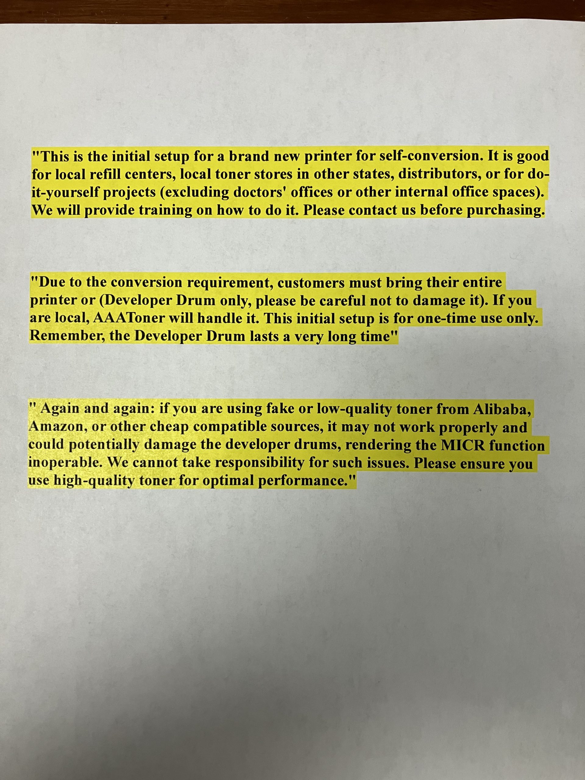 MICR Color (Set up) for Xerox C310, C315 Color Toner Refill (80g) + Special Developer Drum Refill MICR (100g) - Image 2