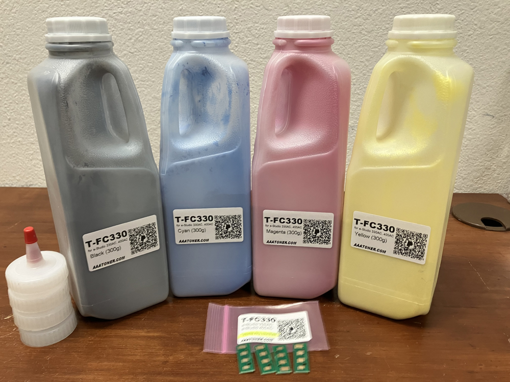 Color Toner Refill for Toshiba e-Studio 330AC, 400AC (T-FC330, TFC330)