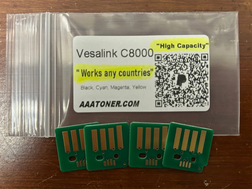 High Capacity Toner Chip for Xerox VersaLink C8000, C8000W Color Printer (works any countries)