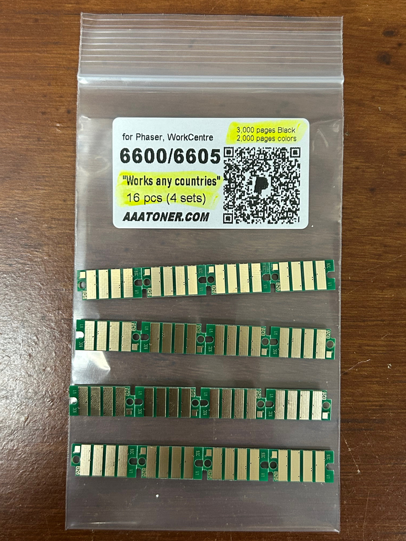 Standard Capacity Toner Chips for Xerox Phaser 6600, WorkCentre 6605 (works any countries)
