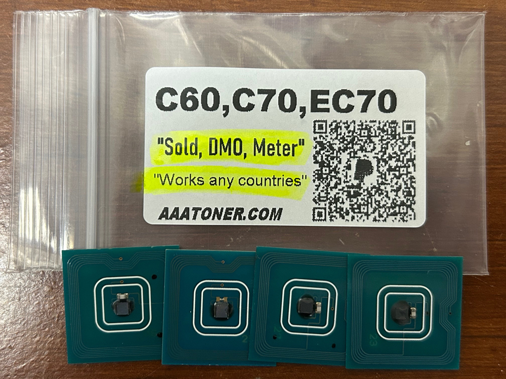 Toner Chip for use in Xerox Color C60, C70, EC70 Production Digital Printer (Sold, DMO, Metered)