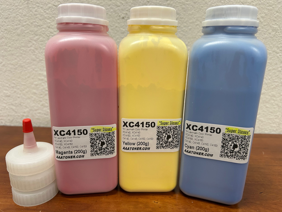 (300g/200g) 4 Toner Refill for Lexmark XC4150, XC4140, XC4143, XC4153, C4140, C4143, C4150, C4153 (REFILL ONLY) - Image 4